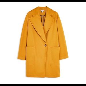 TOPSHOP Carly Coat in Mustard NWT